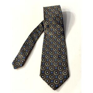 PALIO MENS TIE BROWN BLUE Pattern 4 X 61 100 % Silk‎